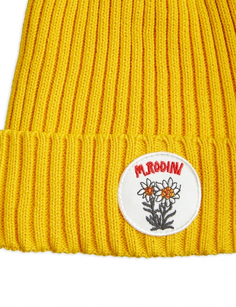 MINI RODINI Mütze Rib - gelb